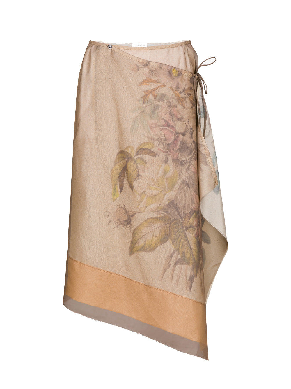 Saila Floral Asymmetrical Skirt (Ecru)