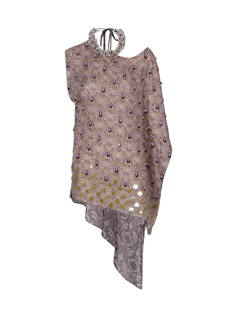 Clavier Embellished Asymmetric Top (Blush)