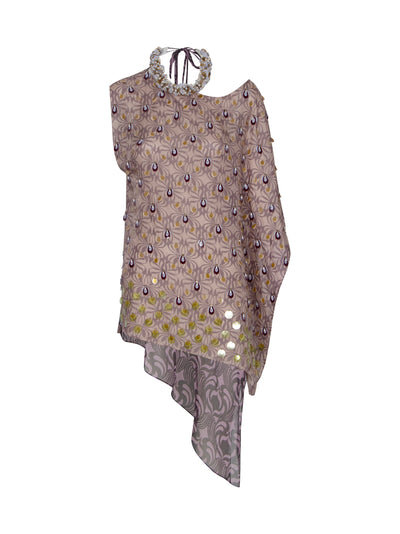 Clavier Embellished Asymmetric Top (Blush)