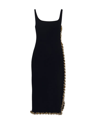 Debans Embellished Midi Dress (Black)
