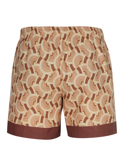 Phibbs Fitted Swimshorts With Storage Bag (Cognac)