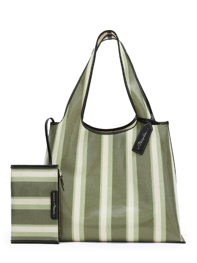Dual Stripe Market Tote (Thyme Multi)