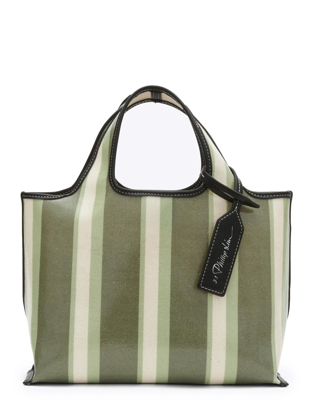 Dual Stripe Mini Market Tote (Thyme Multi)