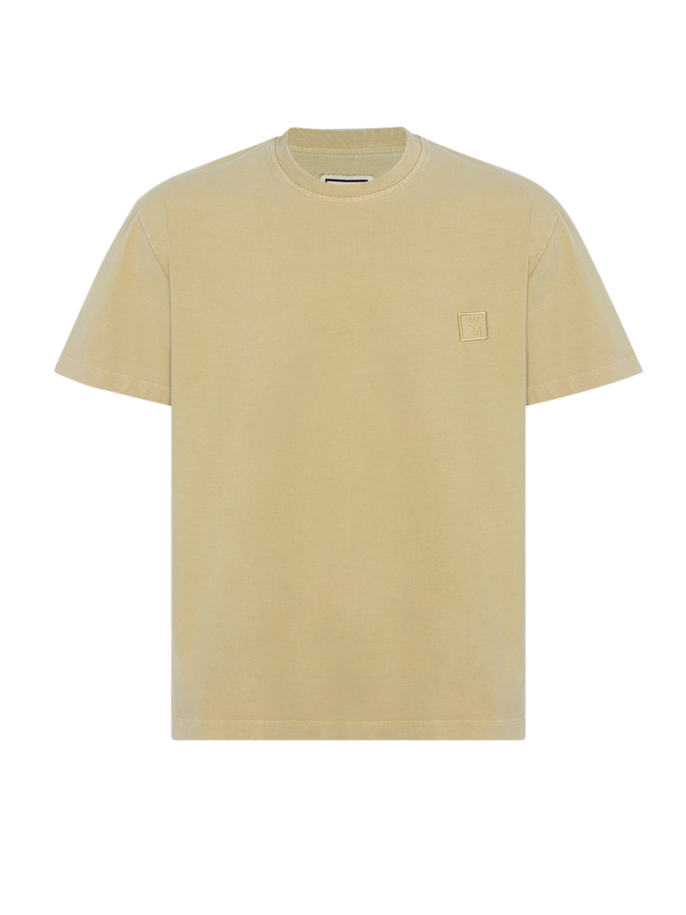 Dyed Cotton Back Logo T-Shirt (Yellow)