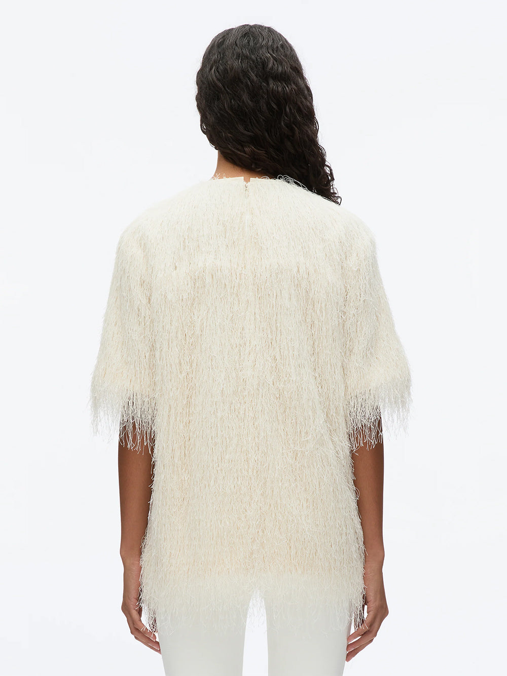 Fringe Boxy Tee (Ivory)