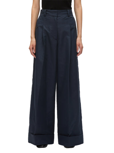 Pleated Wide Leg Trouser Midnight