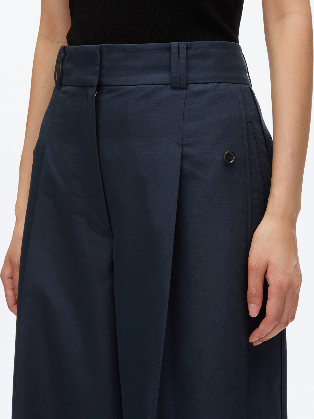 Pleated Wide Leg Trouser Midnight