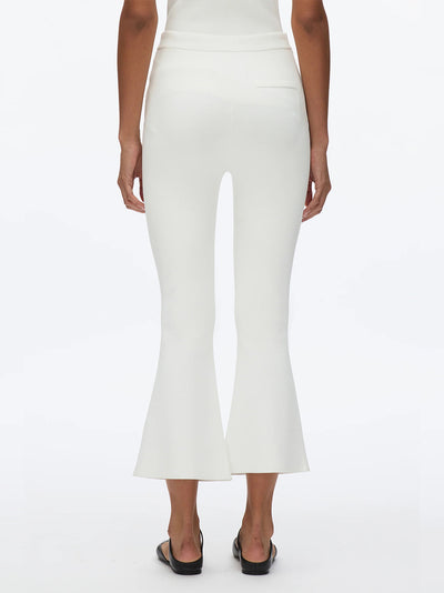 Compact Cropped Kickflare Pant (Ivory)