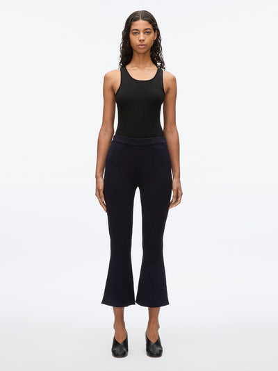 Pull On Cropped Kickflare Pant Midnight