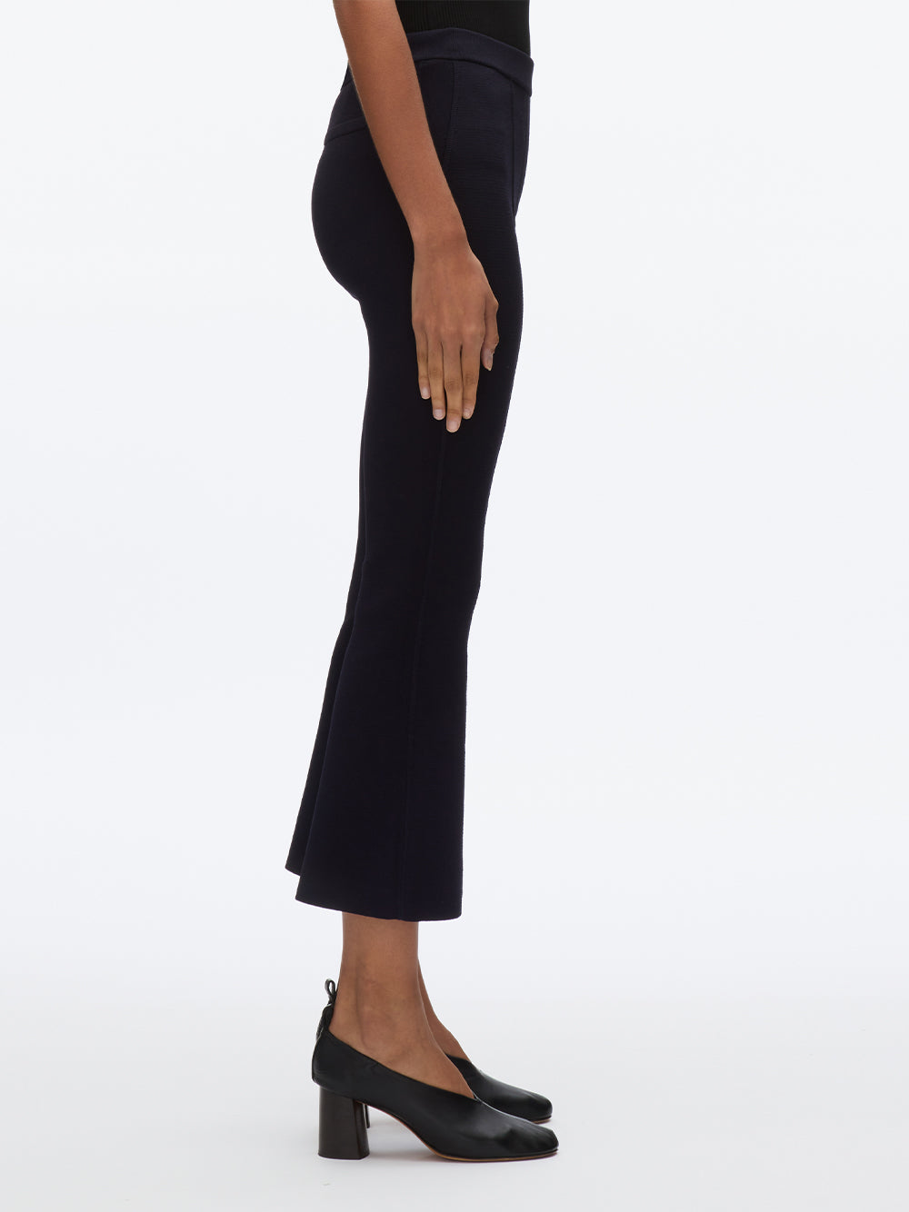 Pull On Cropped Kickflare Pant Midnight