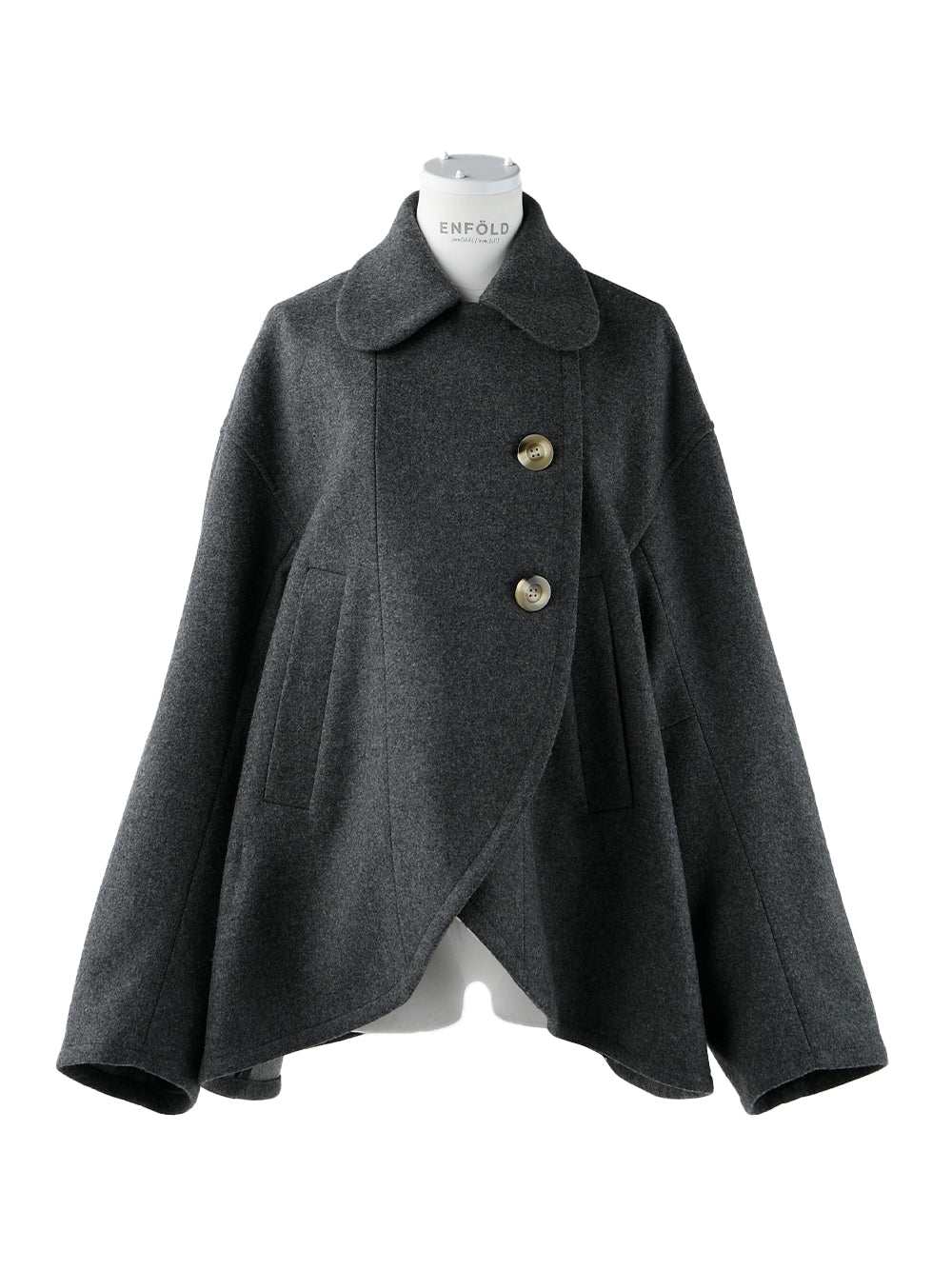 Round Hem Coat (Charcoal Gray)