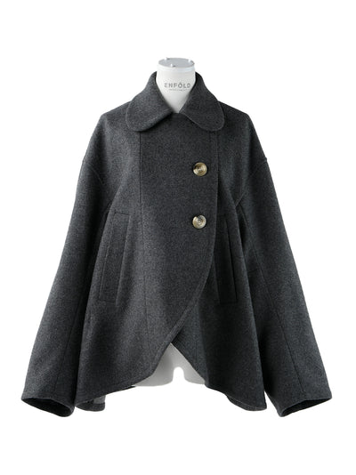 Round Hem Coat (Charcoal Gray)