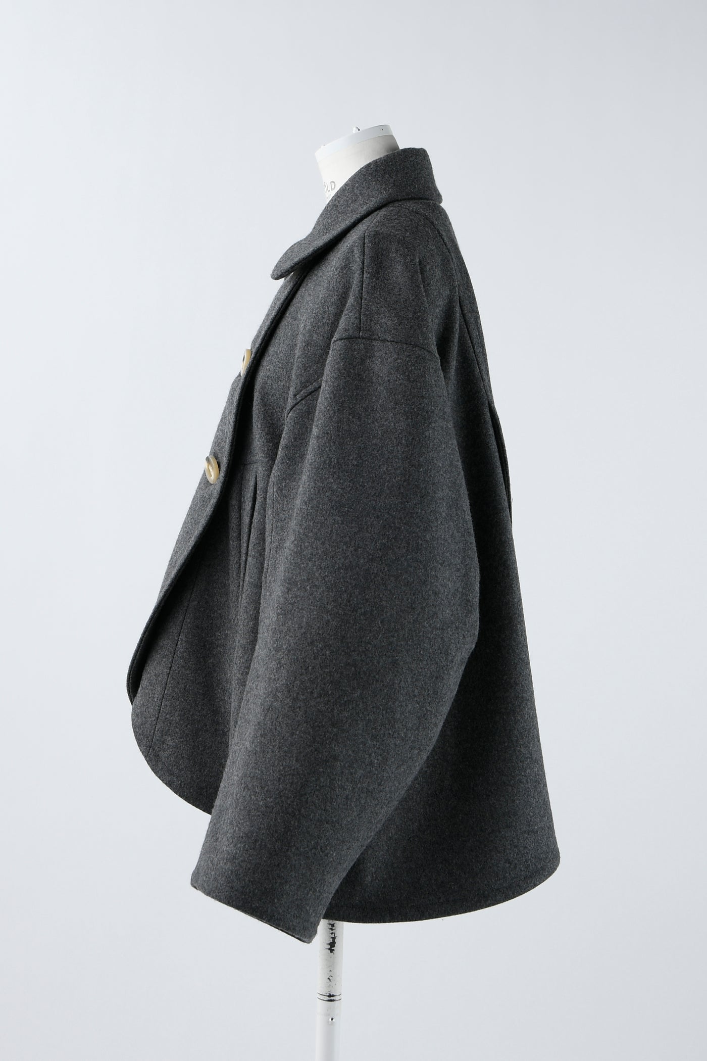 Round Hem Coat (Charcoal Gray)
