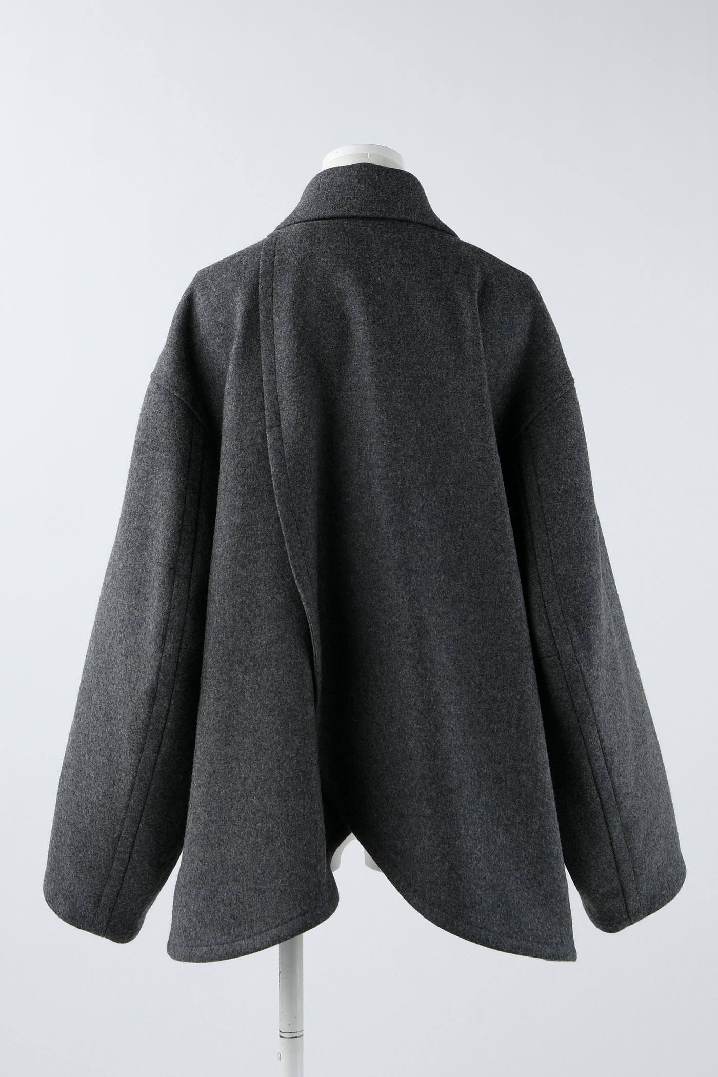 Round Hem Coat (Charcoal Gray)
