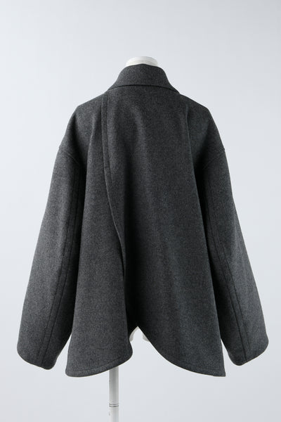 Round Hem Coat (Charcoal Gray)