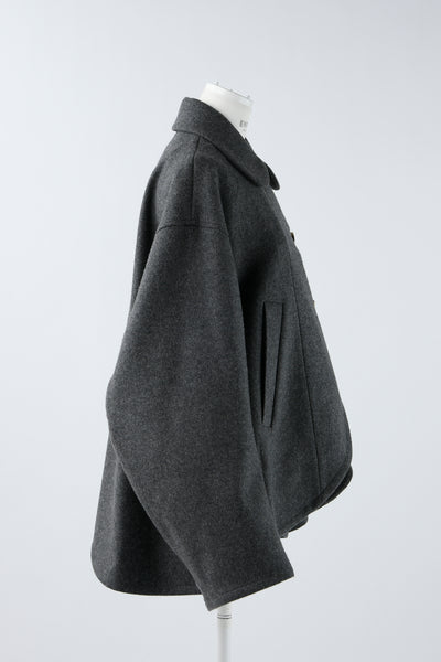 Round Hem Coat (Charcoal Gray)