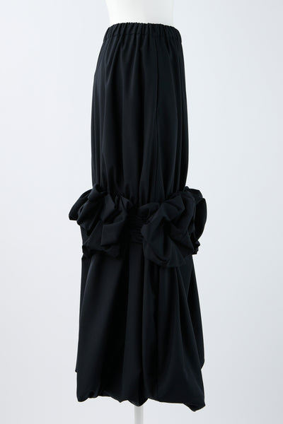 Wrinkles Balloon-Skirt (Charcoal gray)