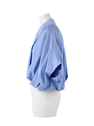 Balloon Cropped Shirt (Light Blue)