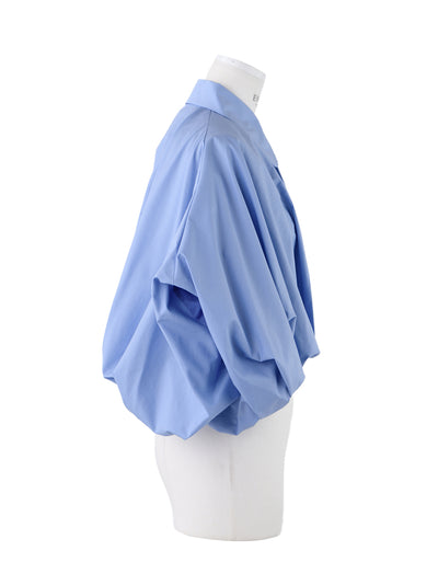 Balloon Cropped Shirt (Light Blue)