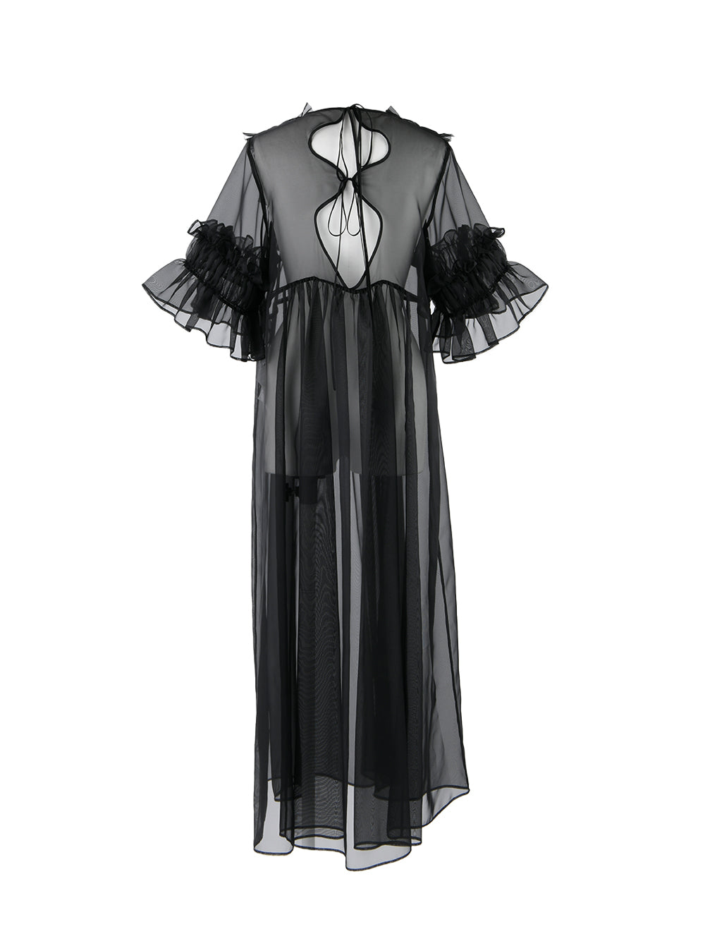 Melty Organdy Decorative Dress (Black)
