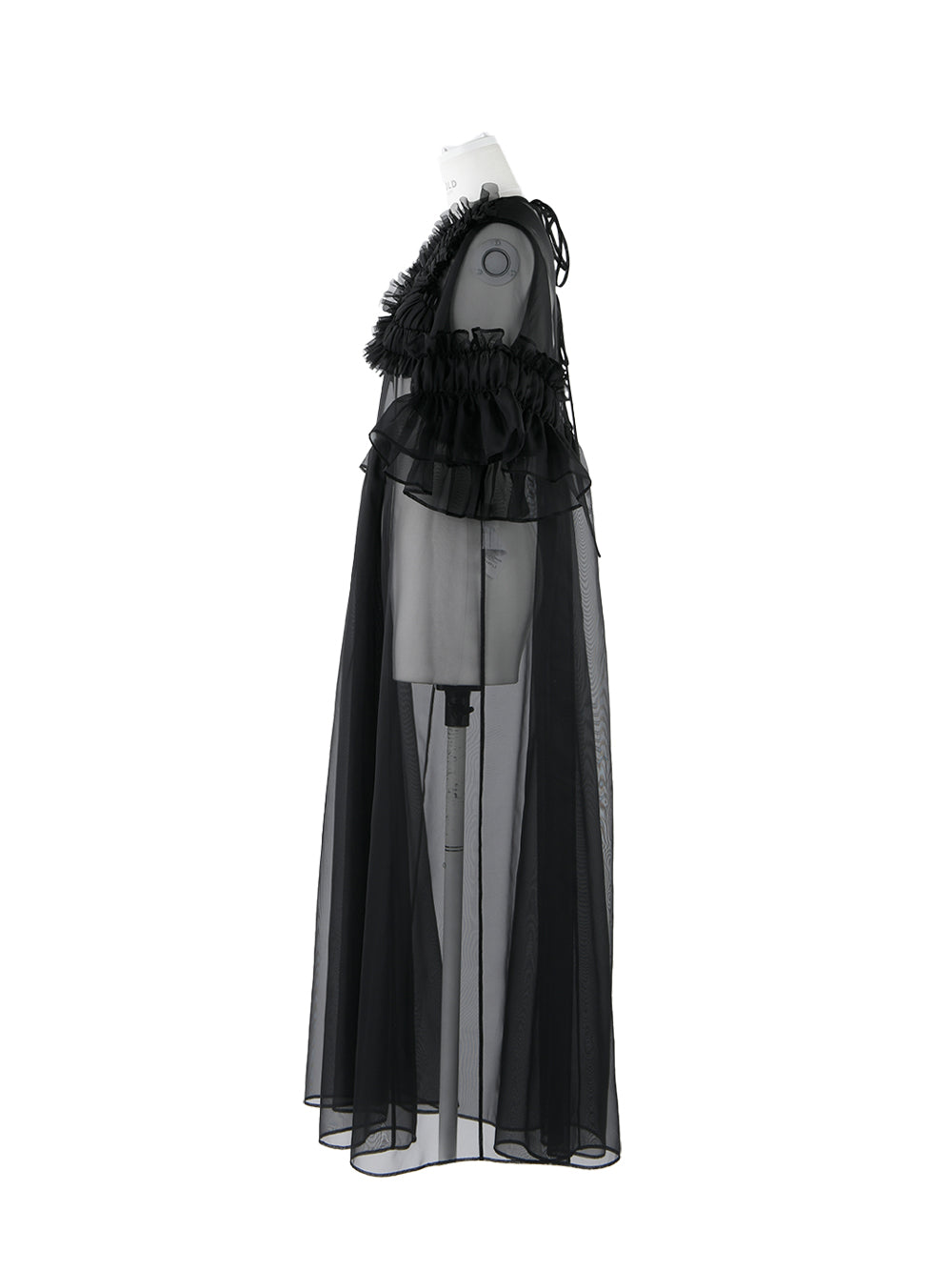 Melty Organdy Decorative Dress (Black)