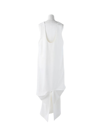 Curved Drape Dress (White)