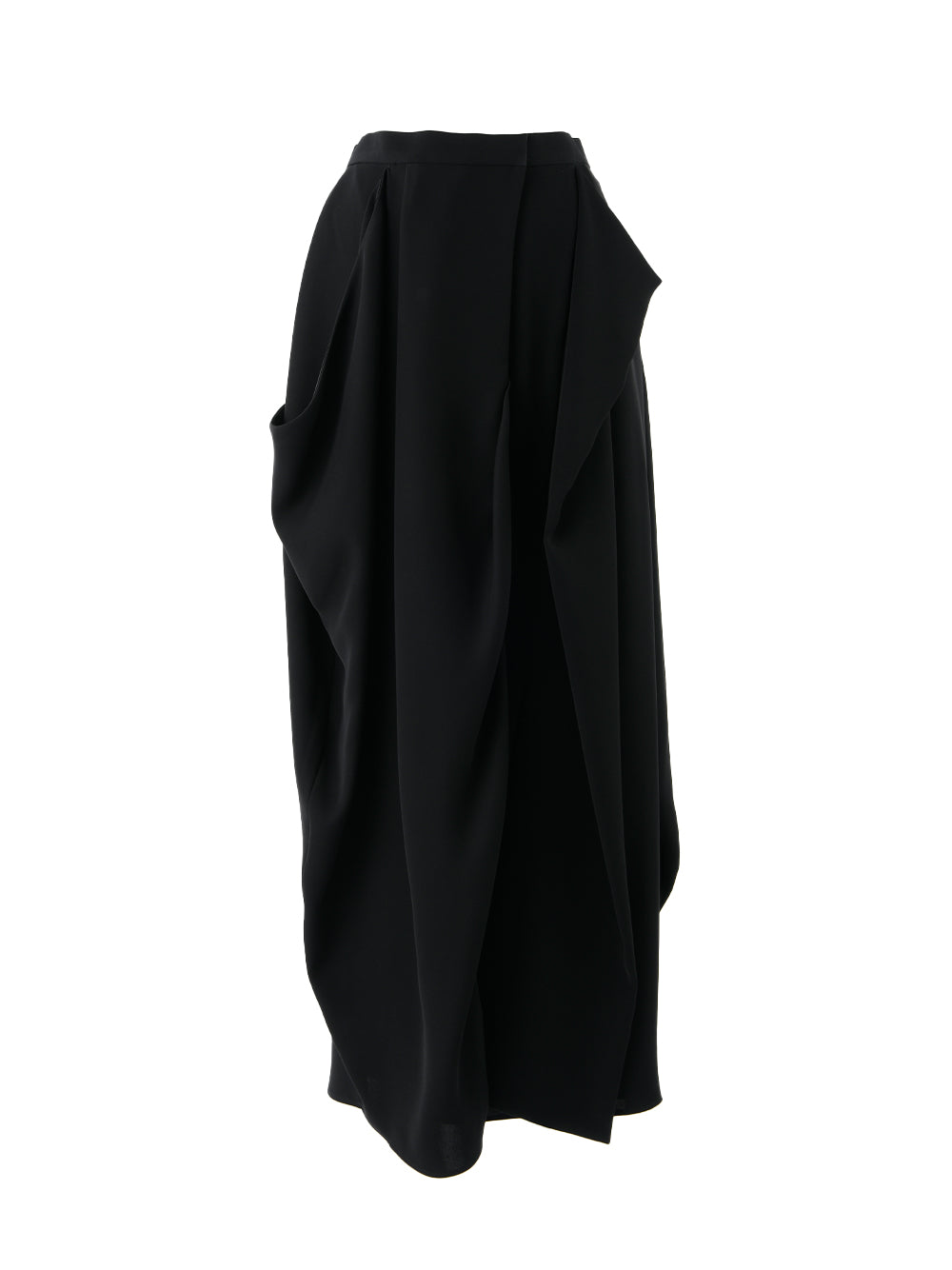 Draped Cocoon Skirt (Black)