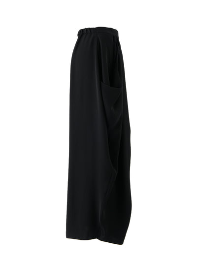 Draped Cocoon Skirt (Black)