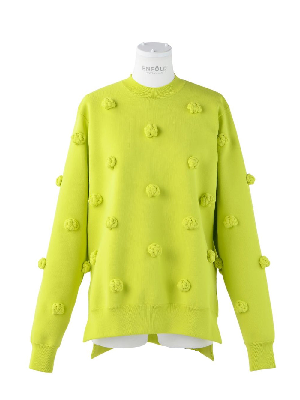 Flower Knit Pullover (Lime)