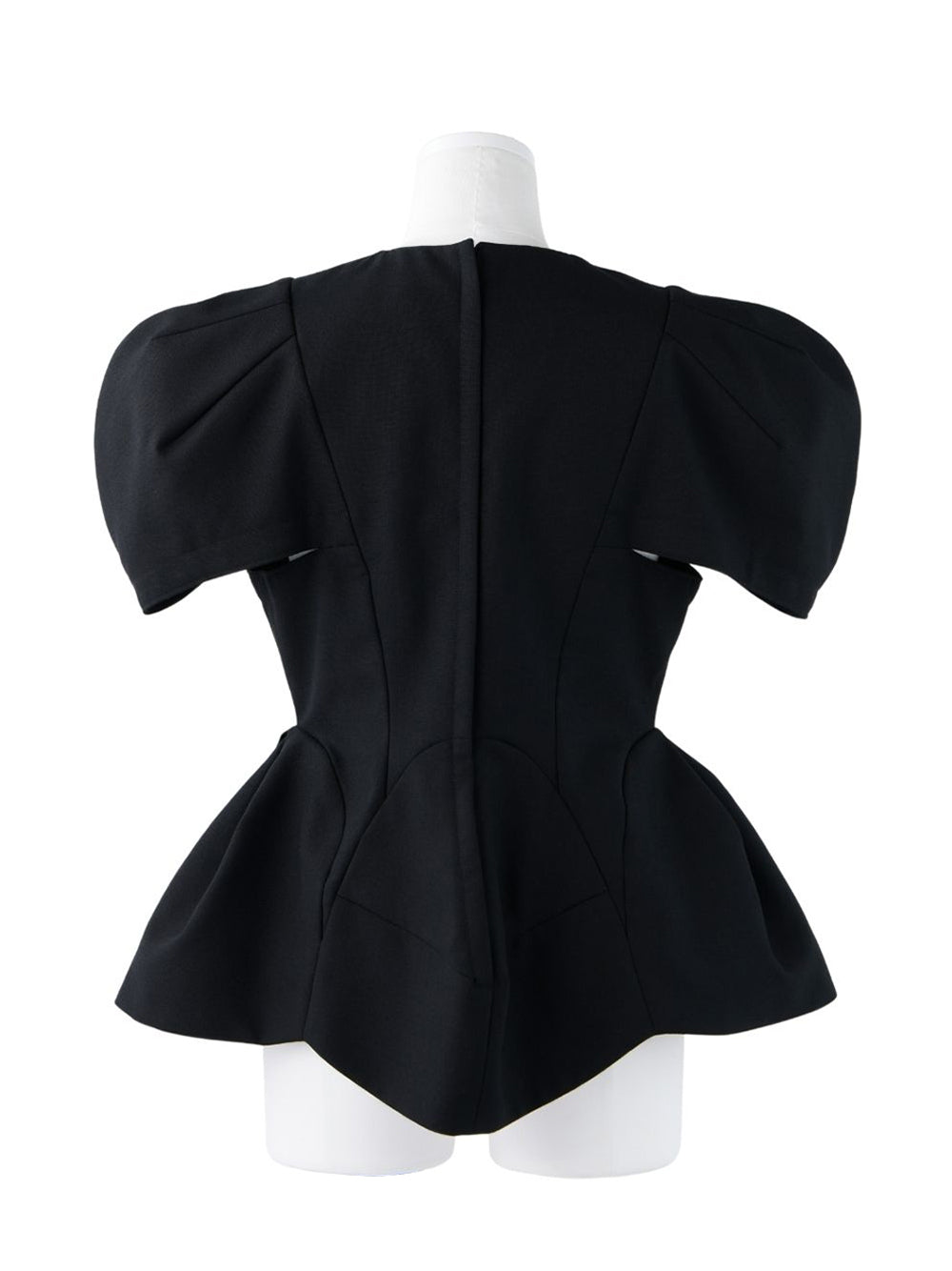 Flower Peplum Tops (Black)