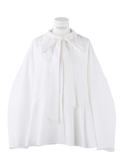 Gather Flare Blouson (White)