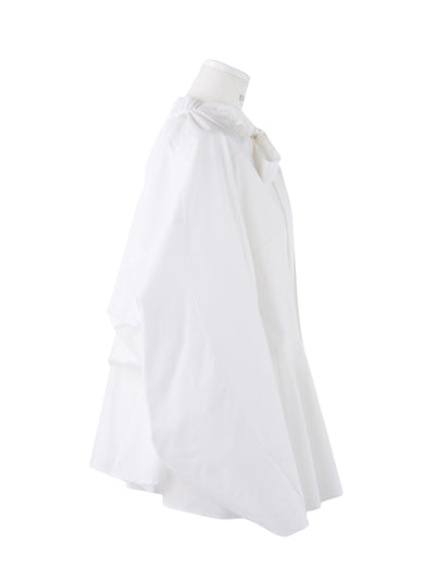 Gather Flare Blouson (White)
