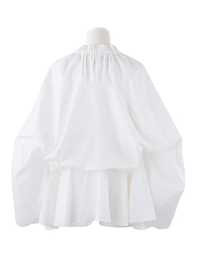 Gather Flare Blouson (White)