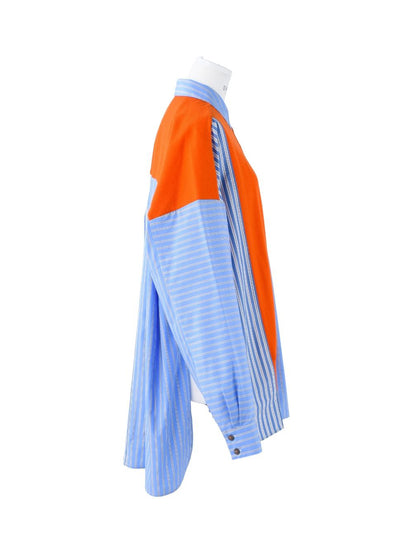 Knit Cardigan Shirt (Orange)