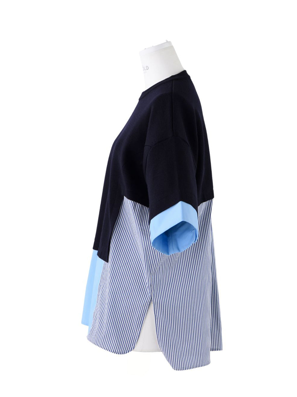 Knit Combi Pullover (Dark Navy)