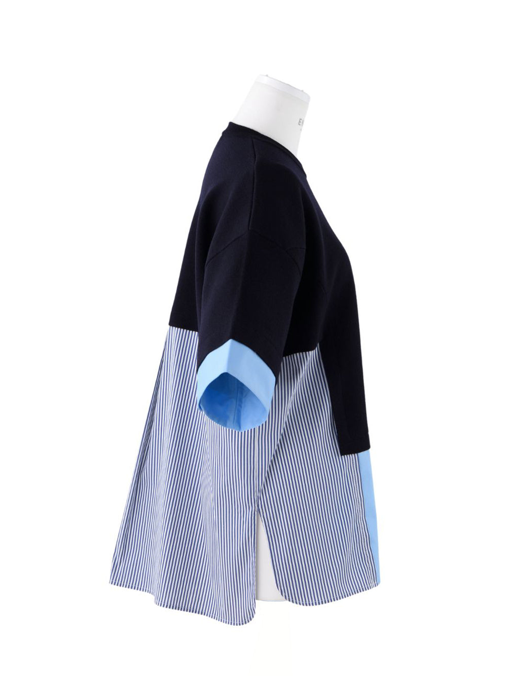 Knit Combi Pullover (Dark Navy)