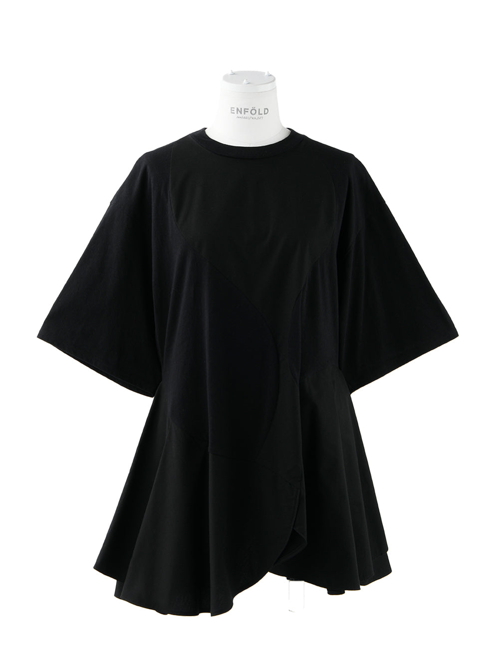 Petal Hem T-Shirt (Black)