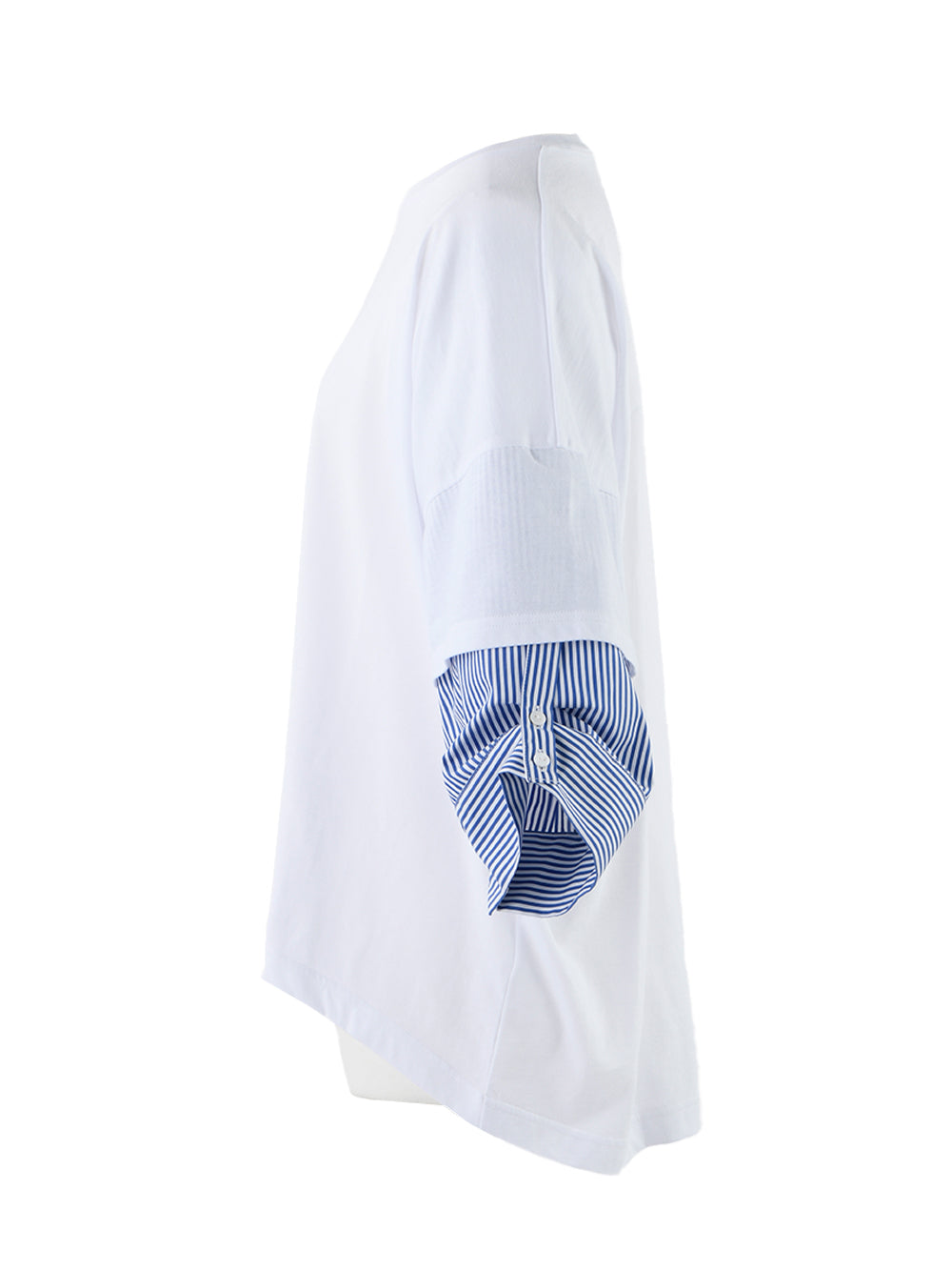 Shirt Layered T-Shirt (White)