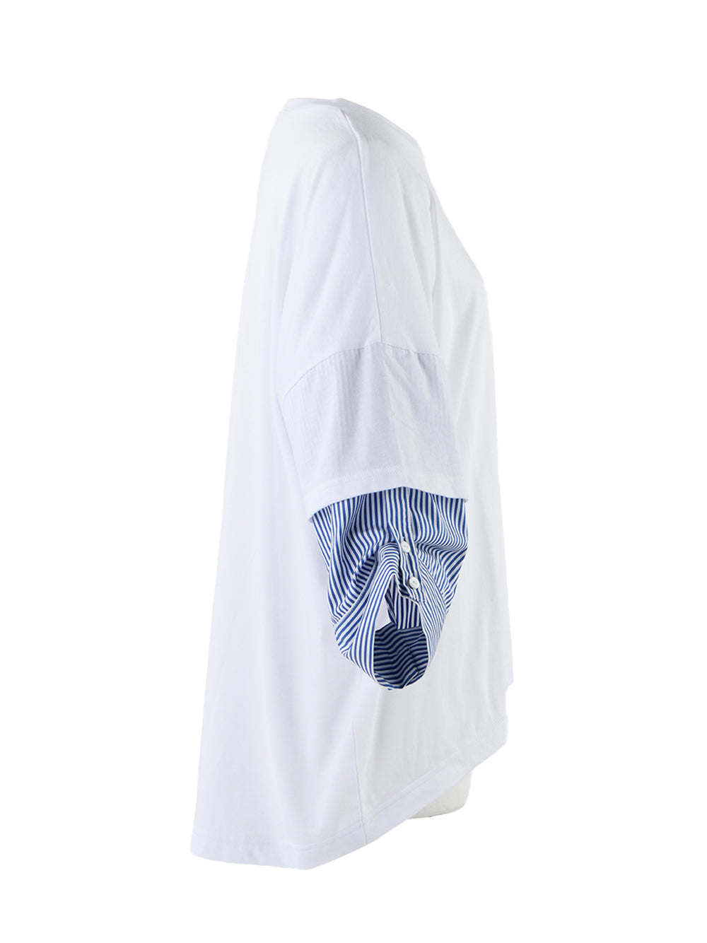 Shirt Layered T-Shirt (White)