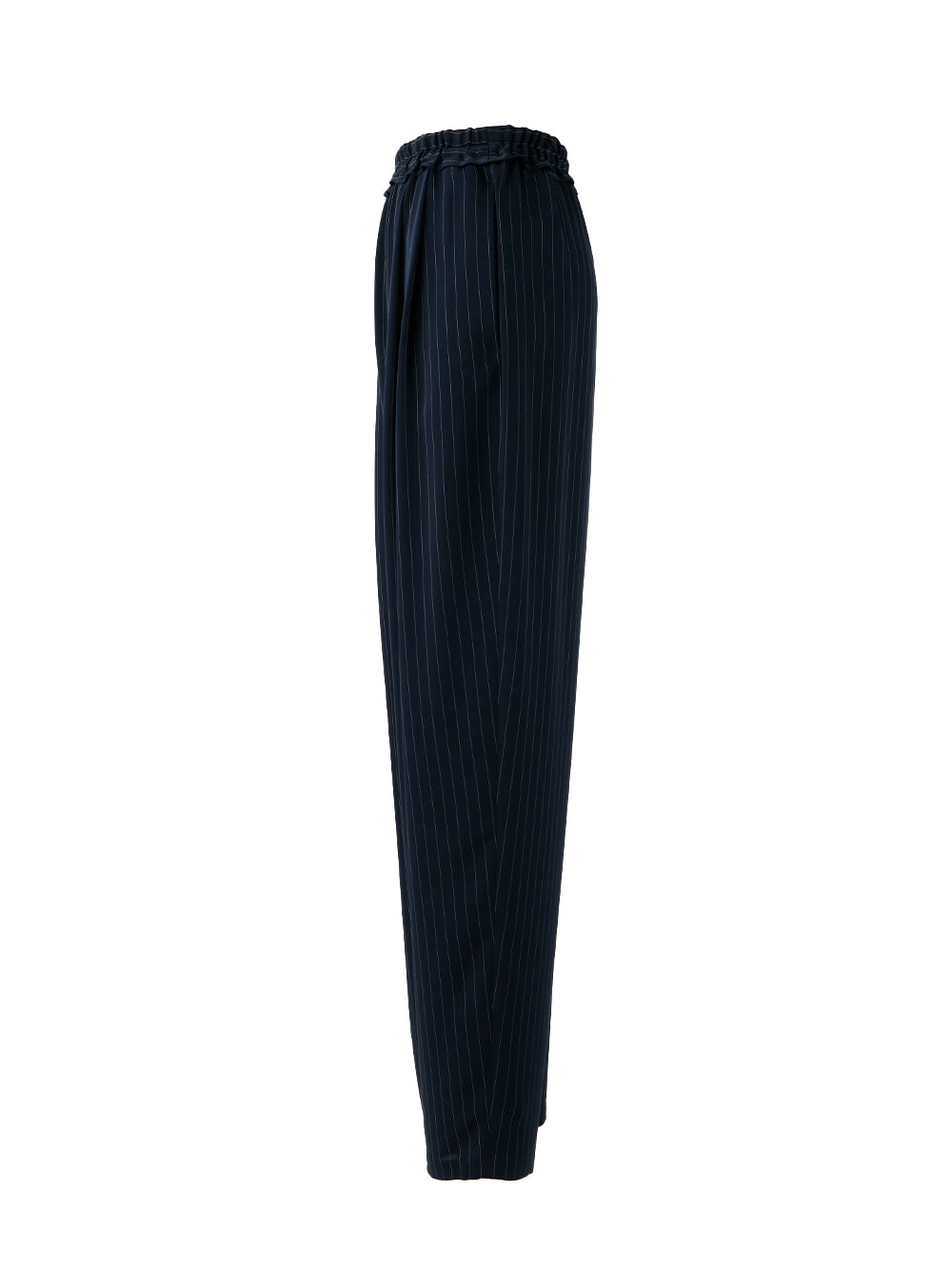 Pinstripe Relax Egg Wide Pants (Navy)