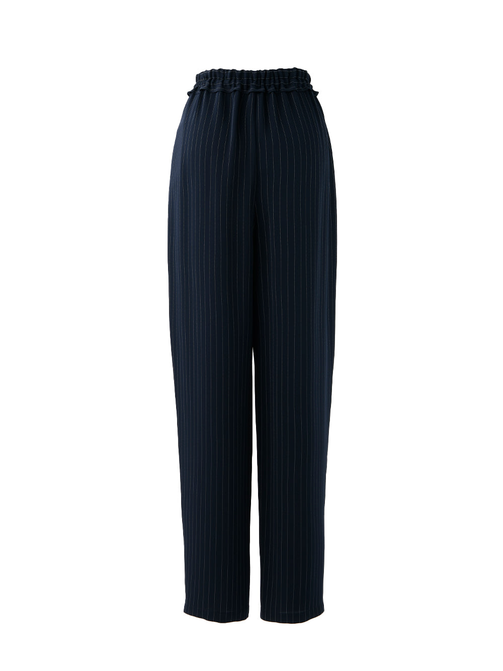 Pinstripe Relax Egg Wide Pants (Navy)