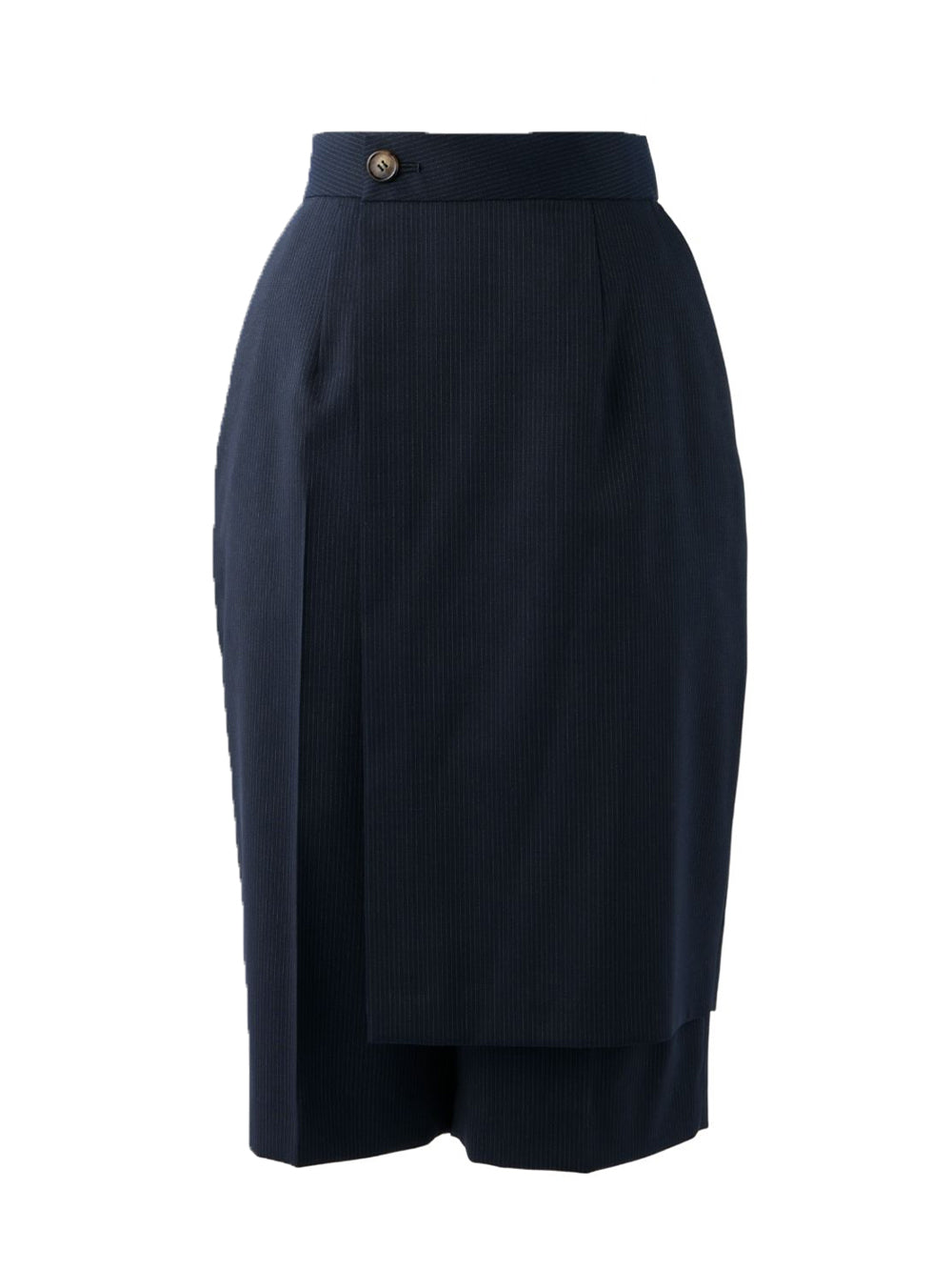 Stripe Layered Half Trouser (Navy)