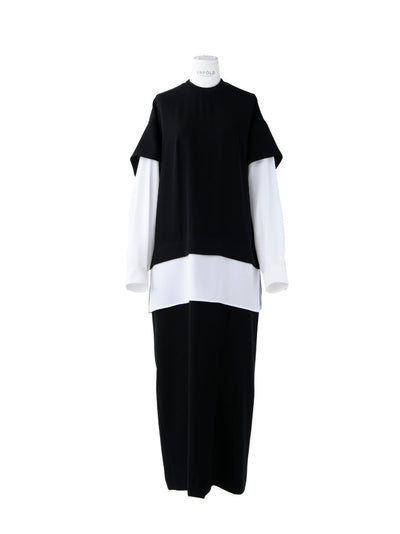 T-Shirt Layered Dress (Black)