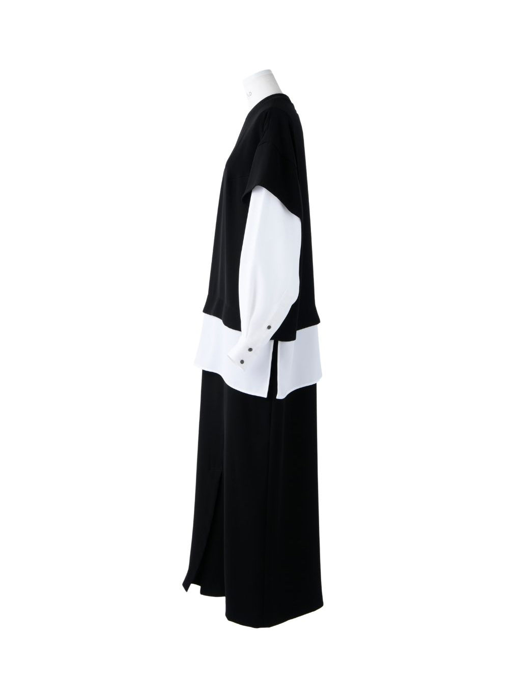 T-Shirt Layered Dress (Black)