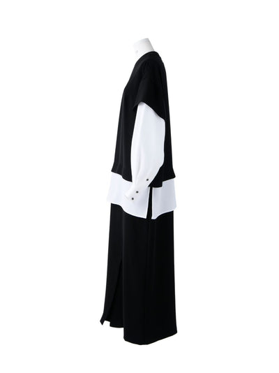T-Shirt Layered Dress (Black)