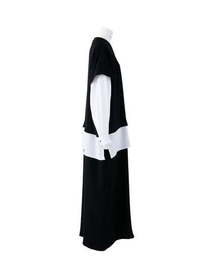 T-Shirt Layered Dress (Black)