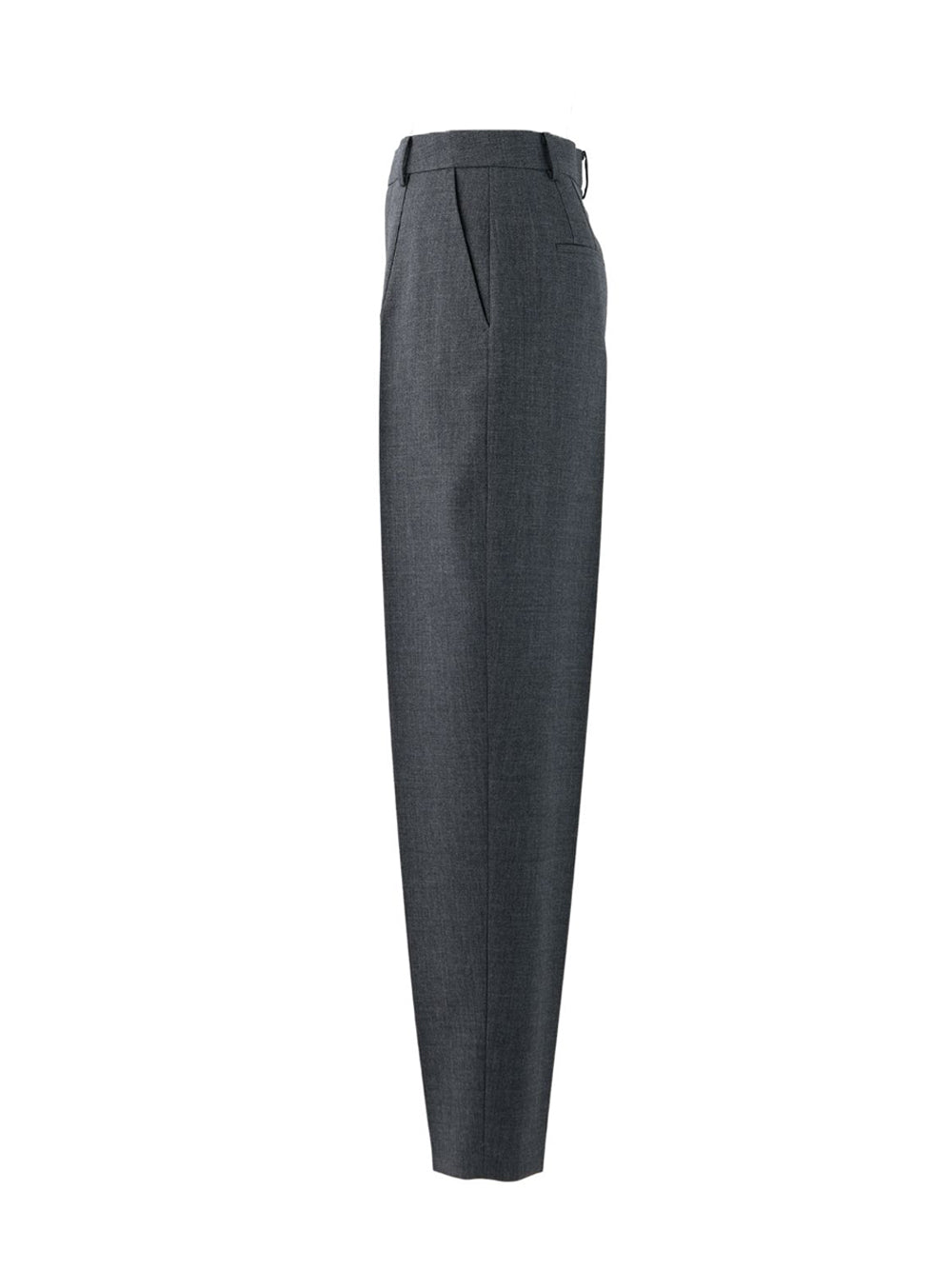 Wool Tapered Trouser (Charcoal Gray)