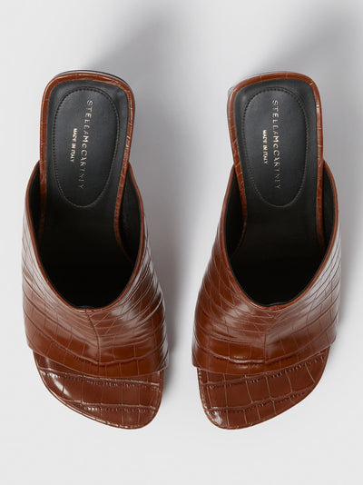 Elsa Heeled Mules (Brown)