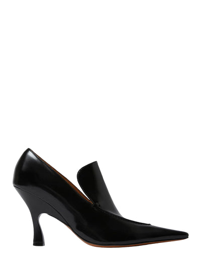 Elsa Stiletto Heeled Loafers (Black)