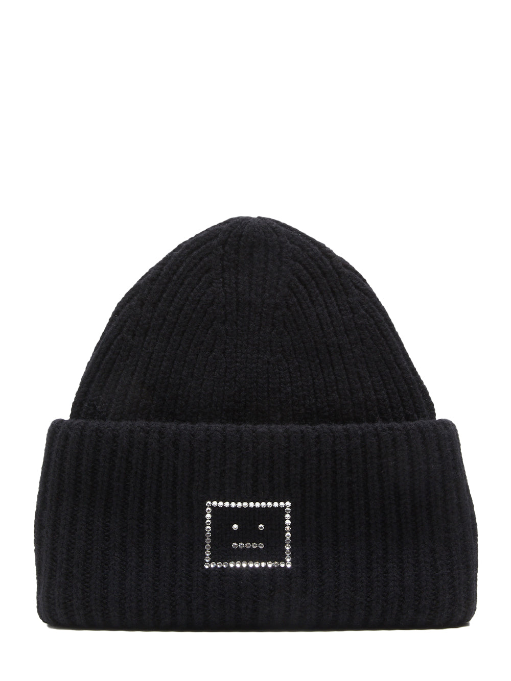 Embellished Face Logo Beanie (Black)